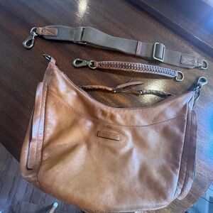 Frye Tan Leather Shoulder Bag